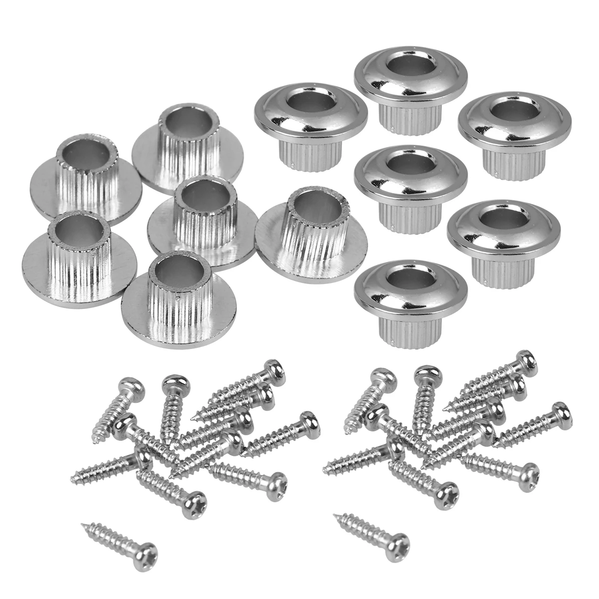 

2 Sets Guitar Tuner Bushing Semiclosed Washers Peg Adapter Ferrule For Wood Folk Guitars Durable Retro Style Guitar Components