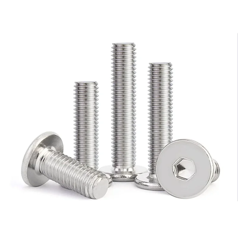M5 M6 M7 M8 304 Stainless Steel Hex Hexagon Socket Ultra Thin Flat Wafer Allen Head Bolt Screw