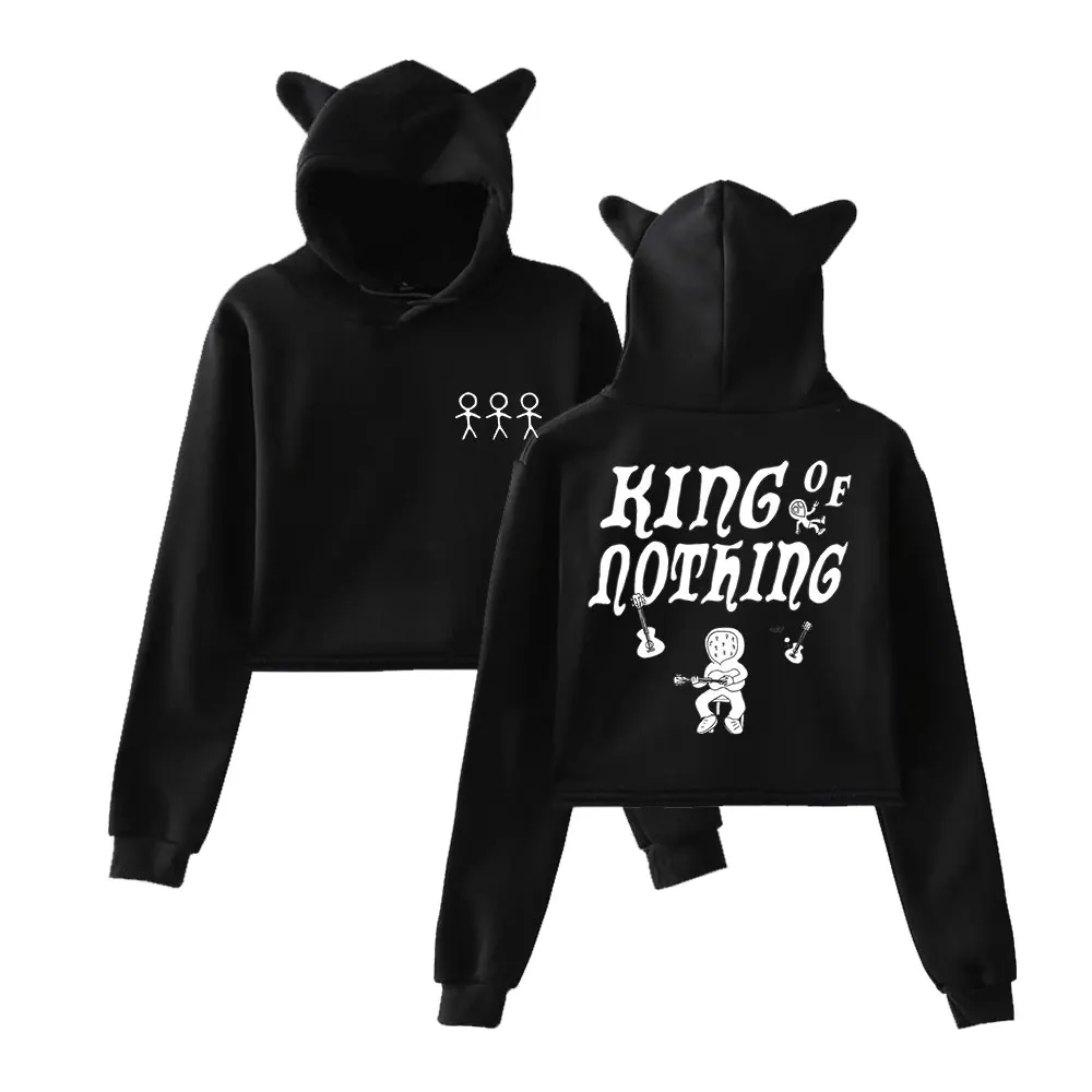 BoyWithUke King Of Nothing Pullover Female Cat Ears Hoodie Long Sleeve Top Women's Clothes