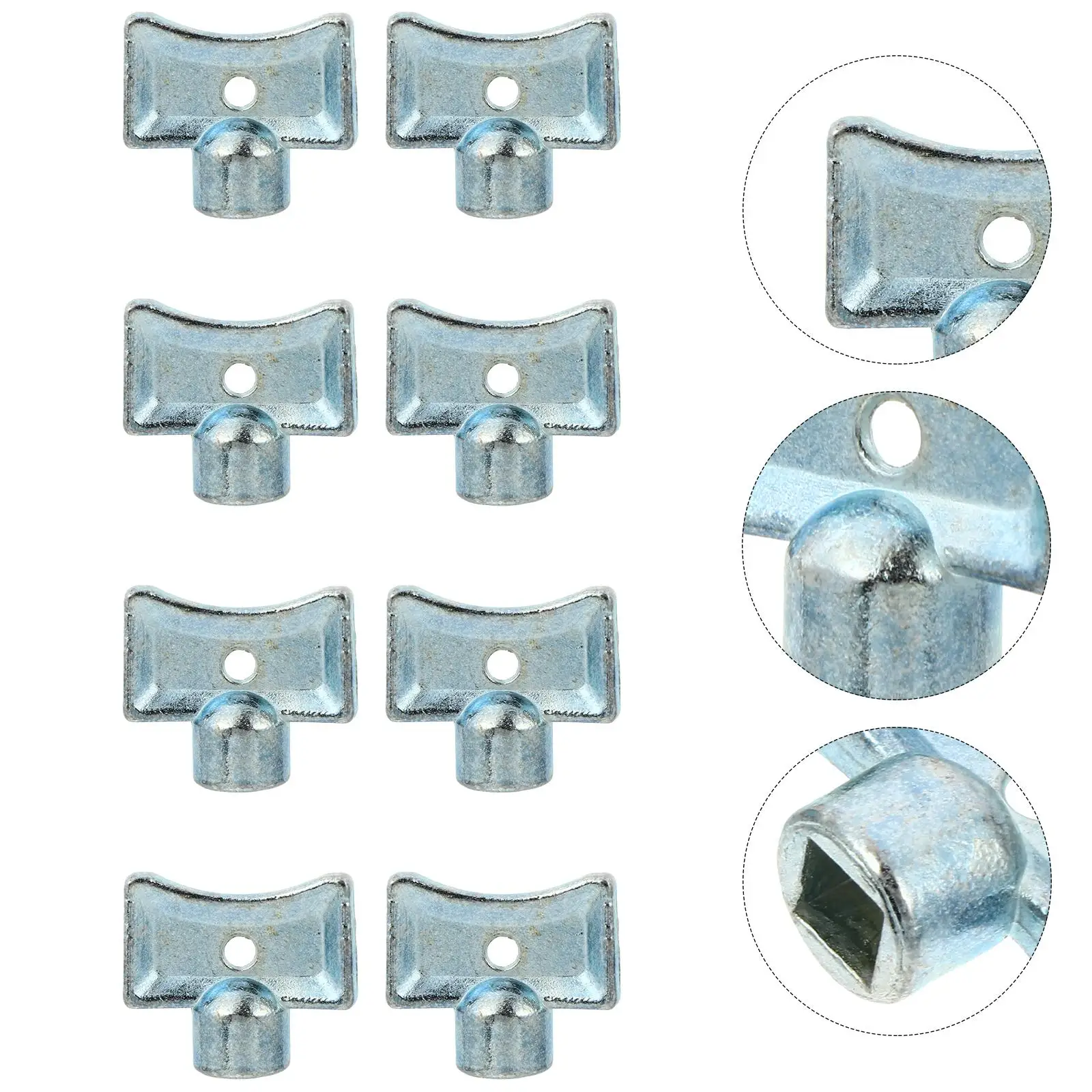 10 Pcs Exhaust Valve Key Zinc Alloy Radiator Bleeding Wrench Square Socket Keys Heater Plumbing Air Valve Tools