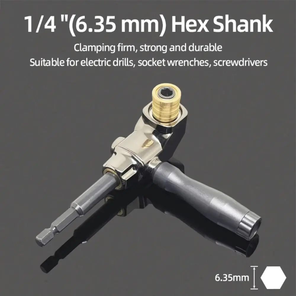 90 Degree Rotation Electric Drill Corner Device Flexible Bit Holder Quick Change Holder Electric Drill Driver Extension Rod