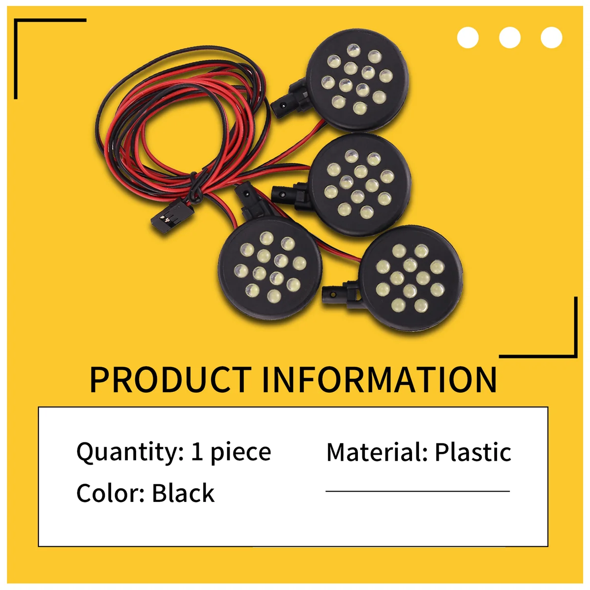 A64E 4 LED Lights Receiver Kit Plastic Shell Lotus Headlights for 1/5 HPI BAJA Rovan King Motor 5B RC Car Parts Accessories