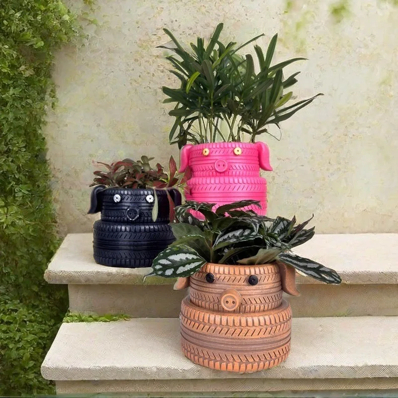 

Цветочный горшок из смолы, декоративные и дополнительные для балконных садов, дисплеев и дома или садовых помещений, кашпо, аксессуары, горшки