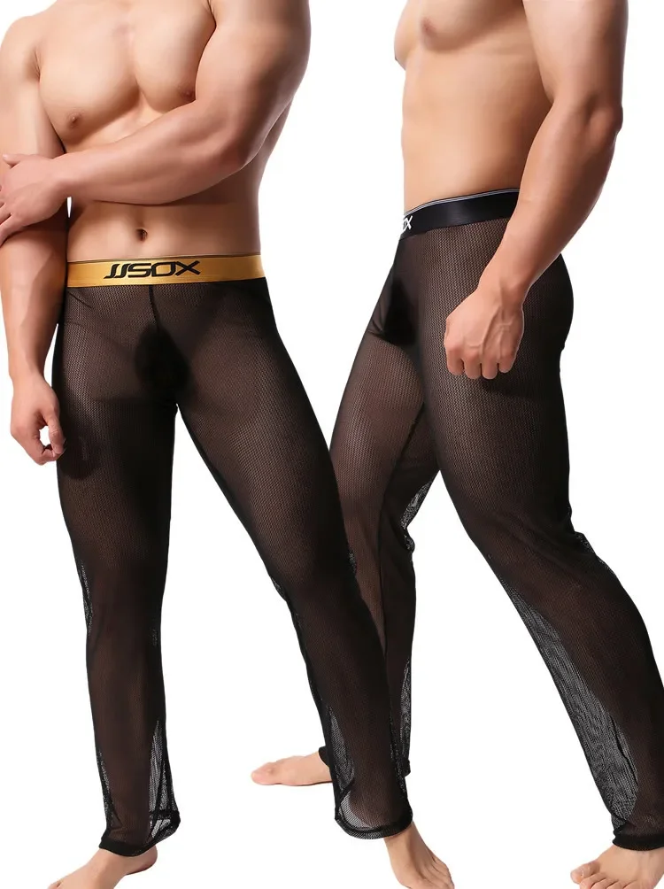 Jugend Freizeit hose für Herren Mesh transparente elastische Sport atmungsaktive Kleidung Homosexuell Spaß Nachtclub Performance Kleidung Nachtwäsche