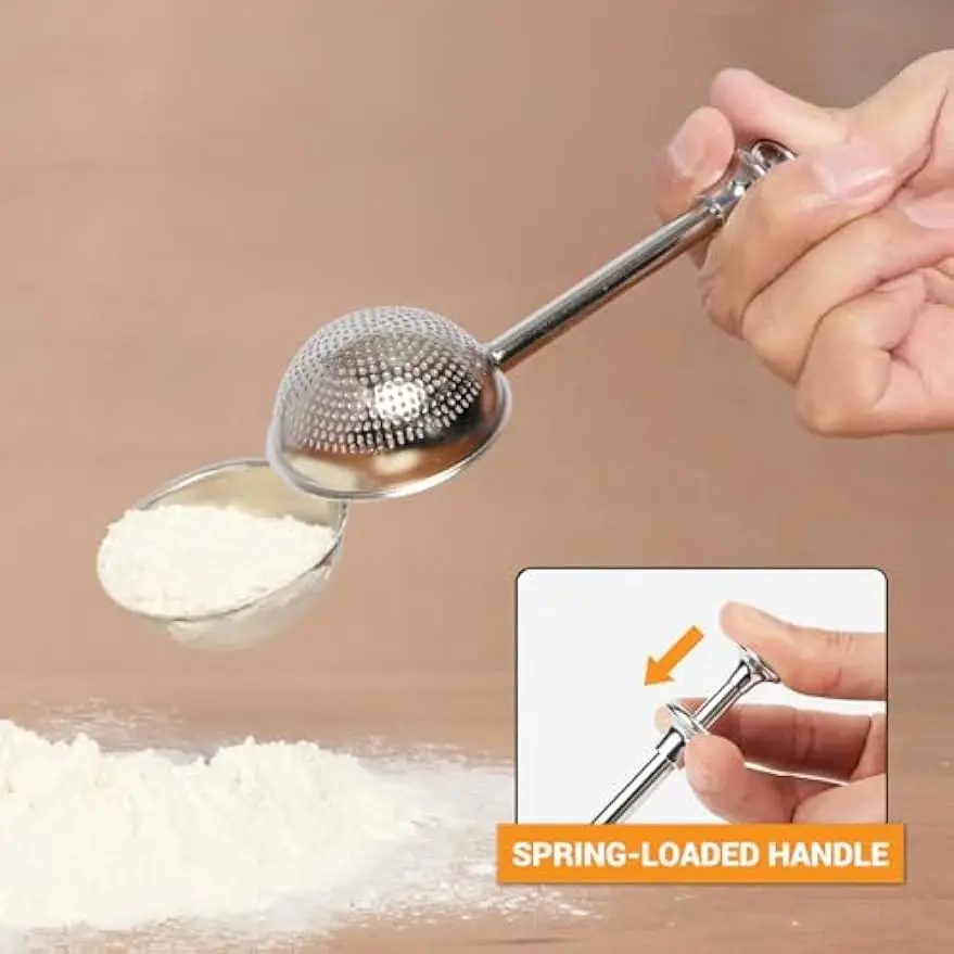 Single-handed operation flour whisk for baking  Powder sugar shaking bottle-style whisk  Pick up and sweep off flour  Sieve