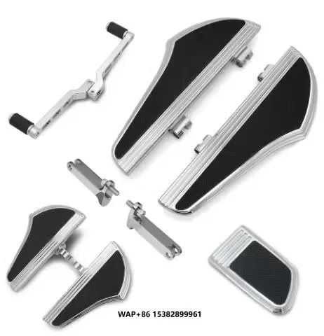 Aluminum Alloy Motorcycle Footrest with Black Chrome Plating Left Placement Replacement Part