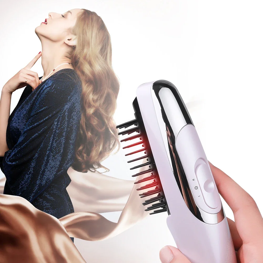 

Infrared Ray Growth Laser Hair Comb Massage Equipment Hair Brush Massager Laser Anti Hair Loss Electric Vibration Hairbrush