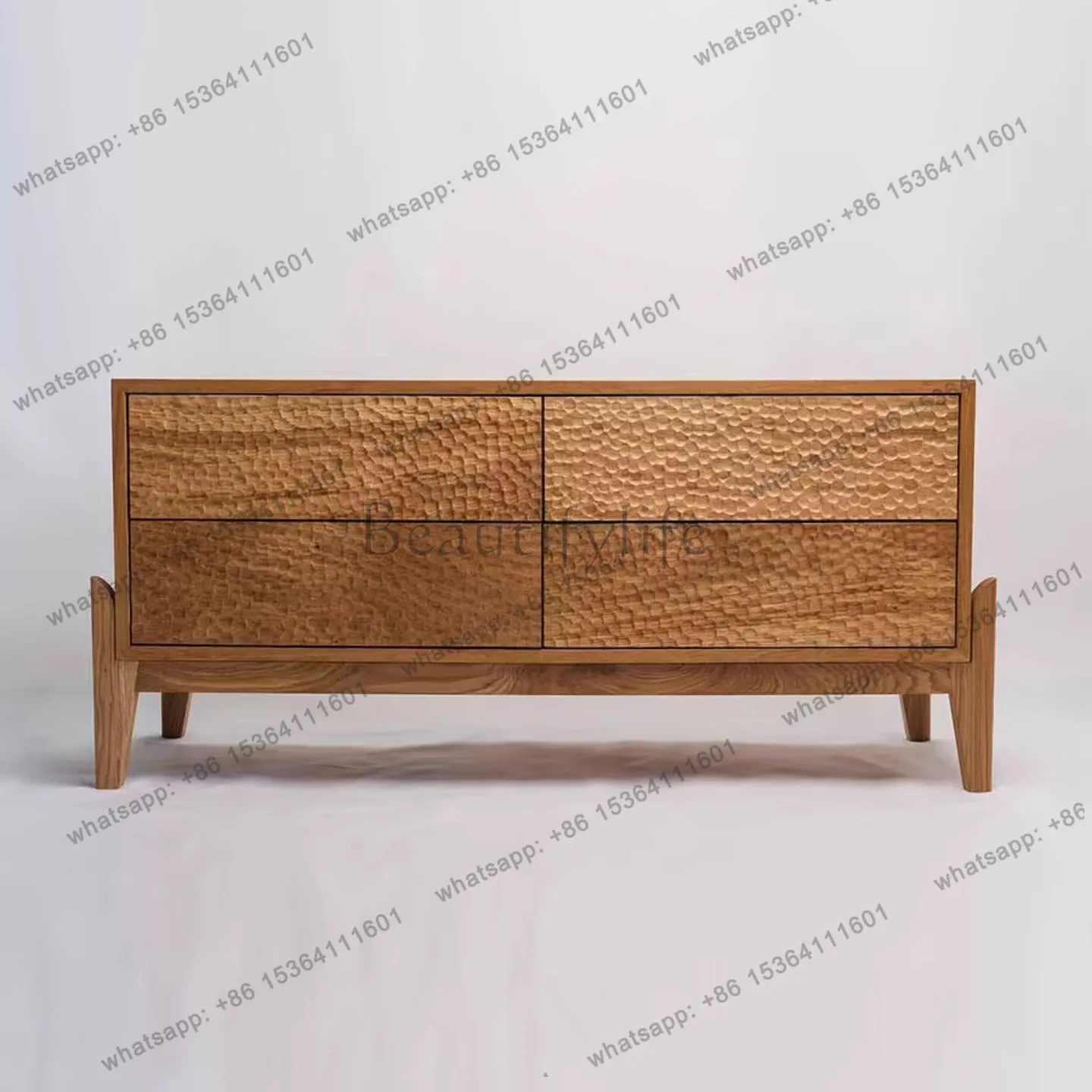 

Nordic style solid wood creative retro dining side cabinet niche living room storage cabinet