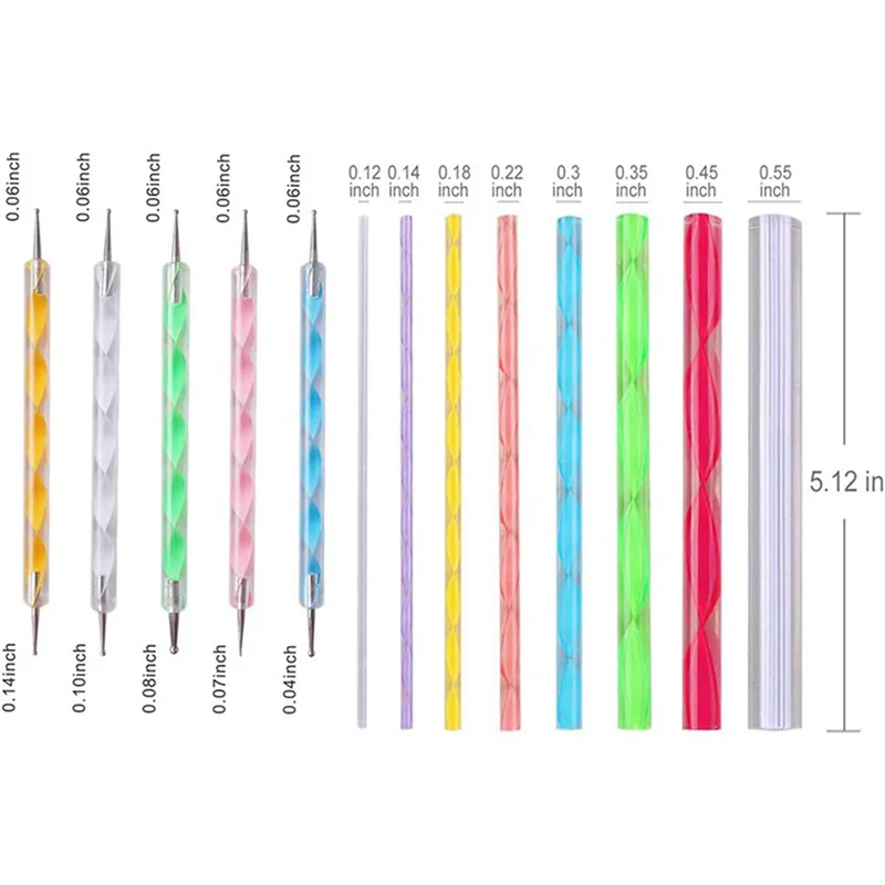أدوات استنسل التنقيط ماندالا طقم طلاء الصخور أدوات تنقيط الكرة القلم تشمل الاستنسل وصينية الطلاء (51 حزمة)