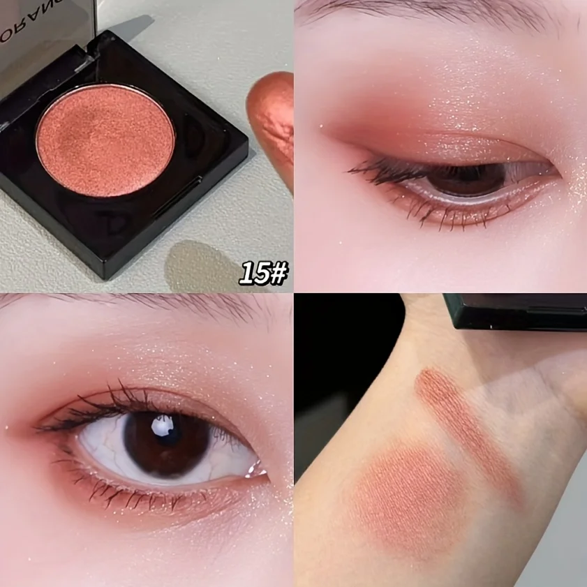 Herorange 16-Farben Lidschatten- und Highlighter-Palette Matt Schimmernd Orange Braun Rosa Champagner Wasserfest Tragbar Festival Make-up – Detail 19