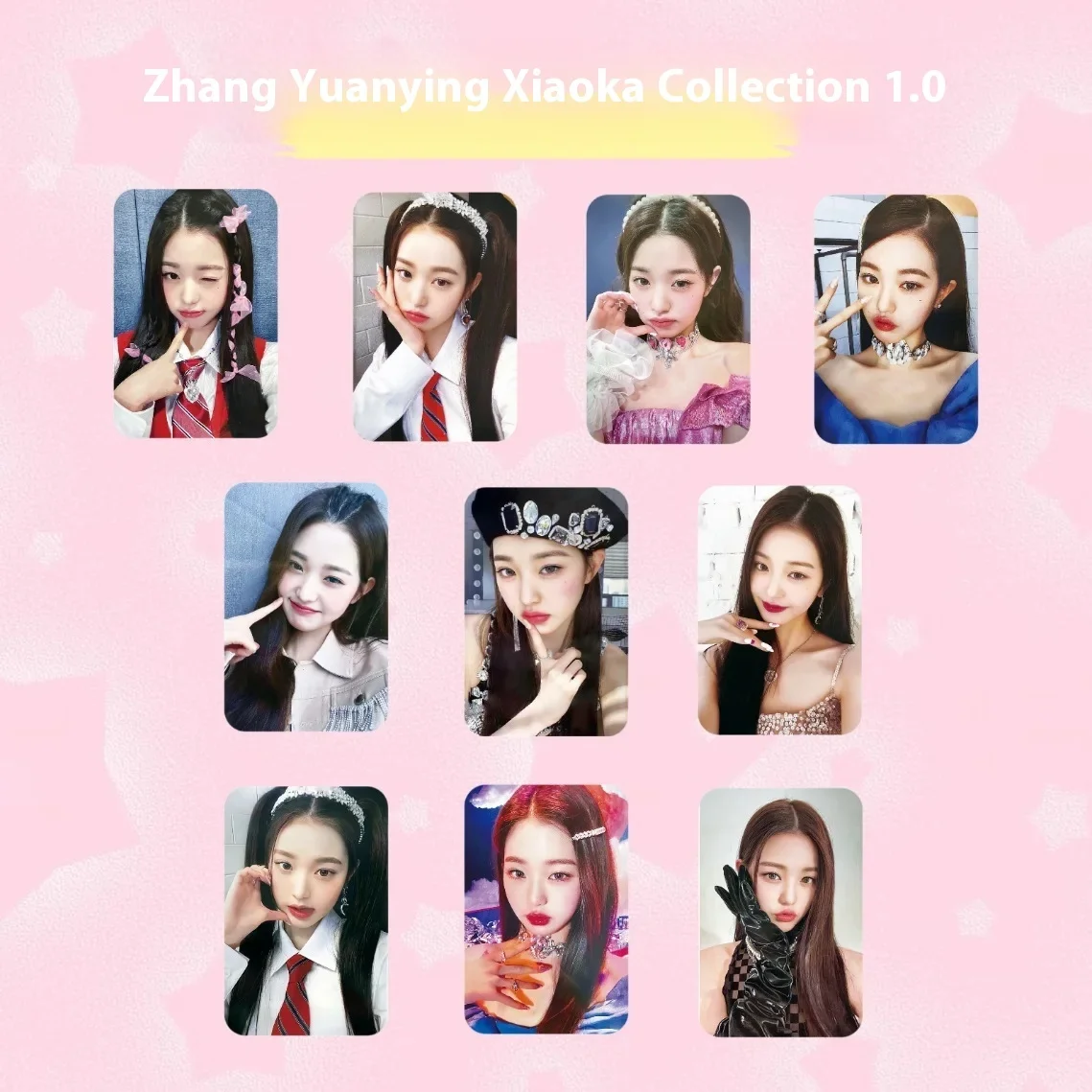 

IZONE Zhang Yuanying Album Special Edition Song Making IVE Small Card WM Red Uniform K4 Br Round