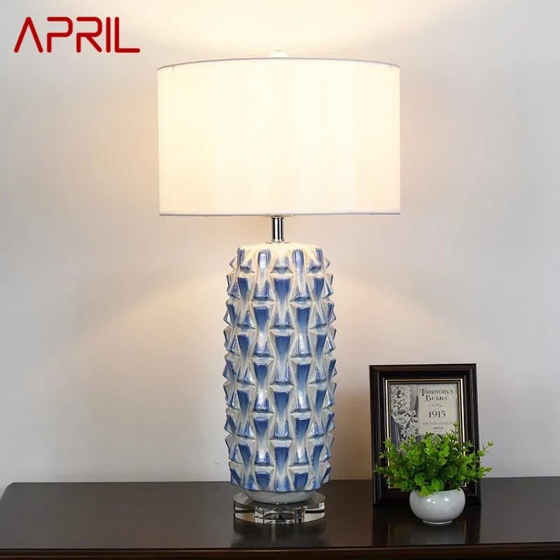 APRIL Contemporary CeramicTable Lamp Creativity Living Room Bedroom Study Hotel Homestay engineering Desk Light