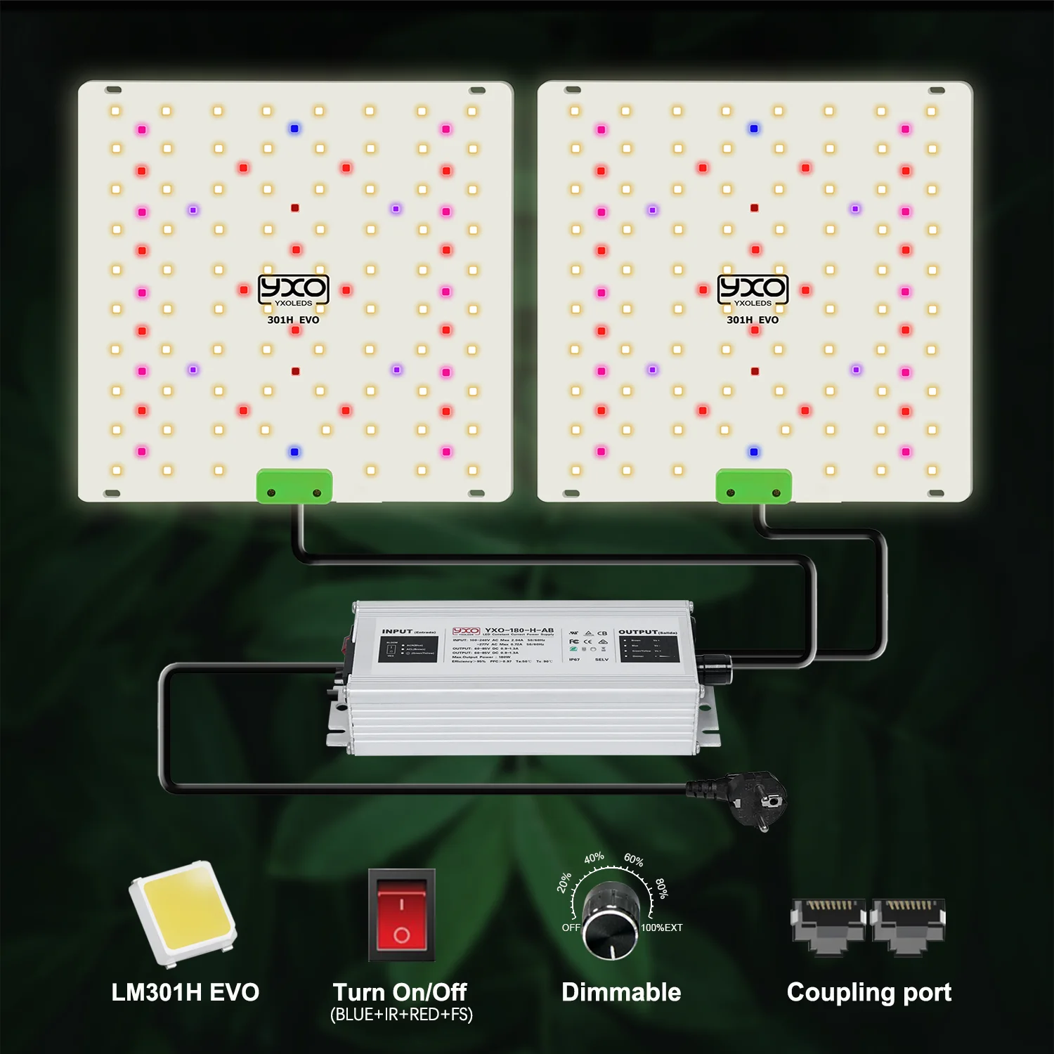 LM301H EVO Lampada per la crescita a LED con lampada per la crescita a infrarossi da 85 W 180 W per lampada per la crescita delle piante da interno per l'orticoltura idroponica