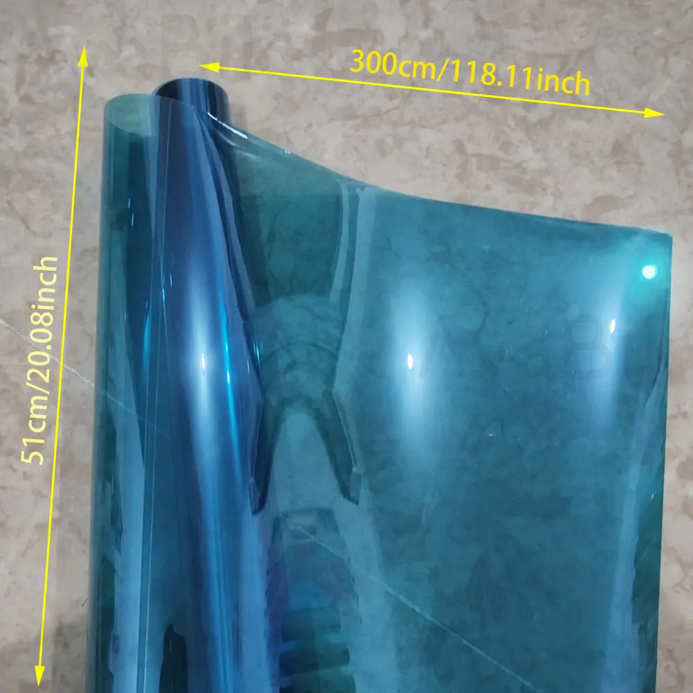 

Защитная пленка для бокового ветрового стекла Chameleon Blue, устойчивая к царапинам, с защитой от УФ-излучения, самоклеящаяся, из ПВХ, солнцезащитная наклейка на лобовое стекло автомобиля