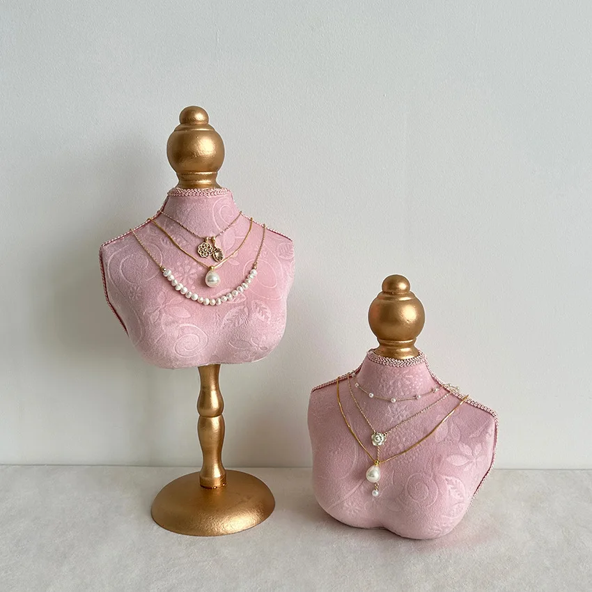 

Premium Jewelry Display Neck - Crystal Necklace Showcase Stand with Luxe Finish, Elegant Mannequin for High-End Accessories