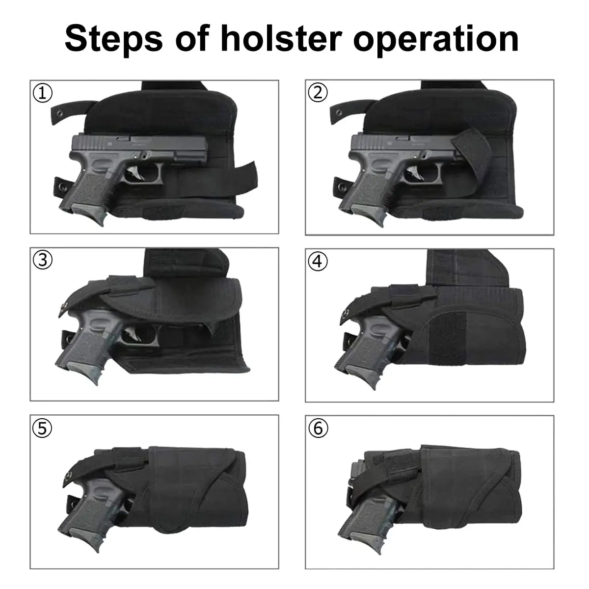 Drop Leg Holster OWB Gun Holster for Glock - Taurus - Sig Sauer - S&W - Ruger - Colt - Springfield Nonslip Dual-Strap Tactical image 4