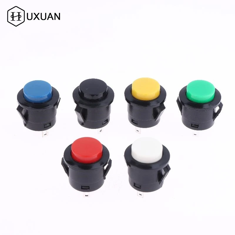 【W】5/10Pcs Momentary Push Button Switch R13-507 16mm Round Switch 2Pins ON-OFF Self-reset Panel Mounting