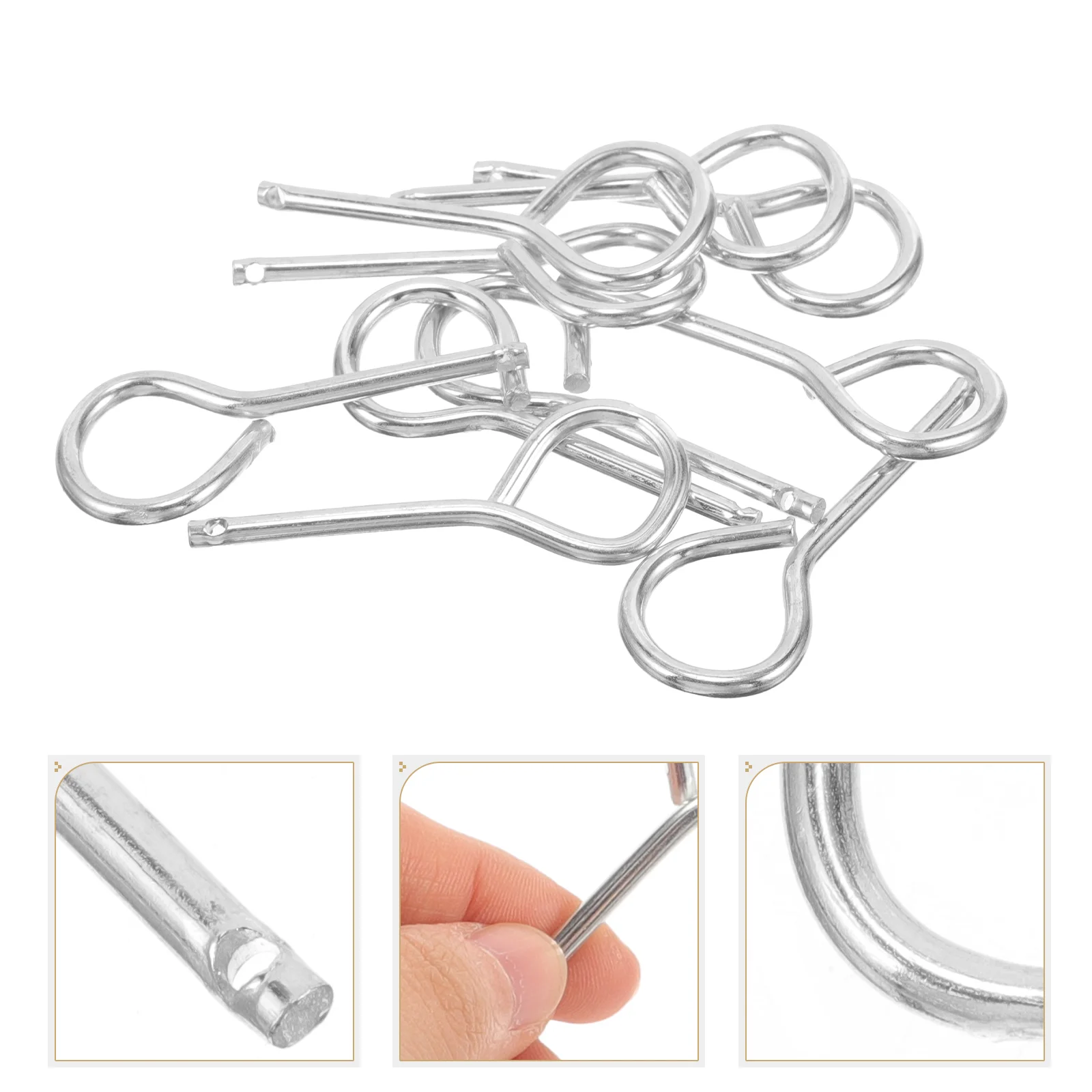 10 Pcs Fire Extinguisher Latch Ceiling Hooks Part Screw Equipment Pull Pin Safety Pins Iron Accessory Replacement Lock