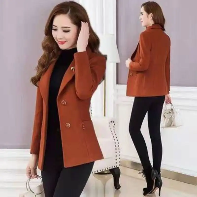 

2023 New Woolen Coat Women's Short Spring And Autumn Fashion Coat Female Slim Wild Outerwear