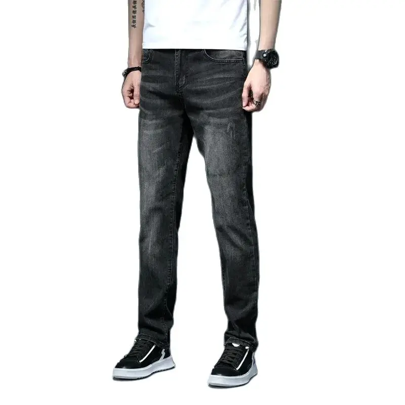 Batmo 2024 new arrival high quality classica elastic jeans men ,men's Straight jeans ,black jeans men,plus-size 28-40 P319