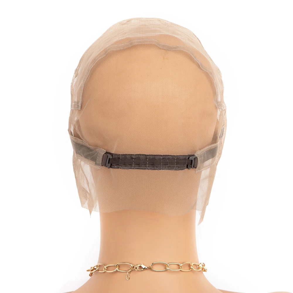 Upgraded Full Lace Wig Cap for Wig Making with Adjustable Straps and Extra Elastic Bands