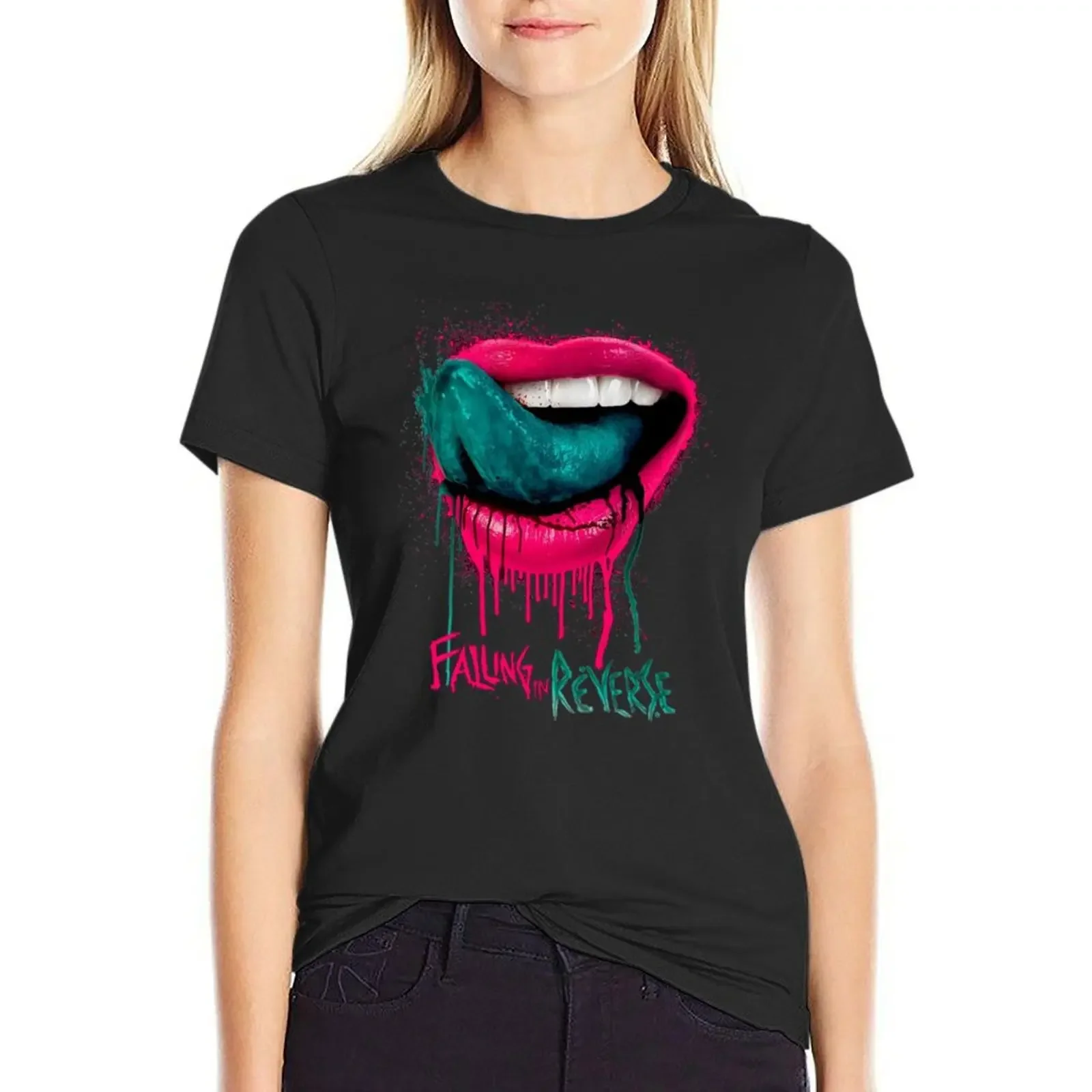 

Colour Lips T-Shirt shirts graphic tees sports fans vintage clothes fashion woman blouse 2025