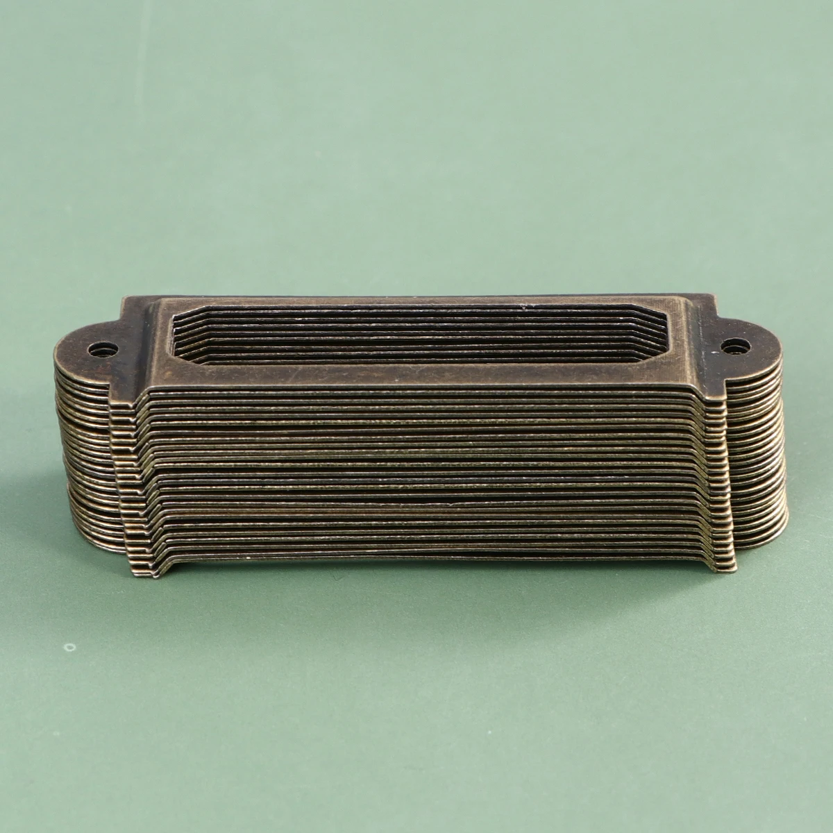 

25 Pcs Retro Iron Frame Tag Holder for Jewelry Box Gift Cabinet Cupboard Drawer Accessories Vintage Style Hardware