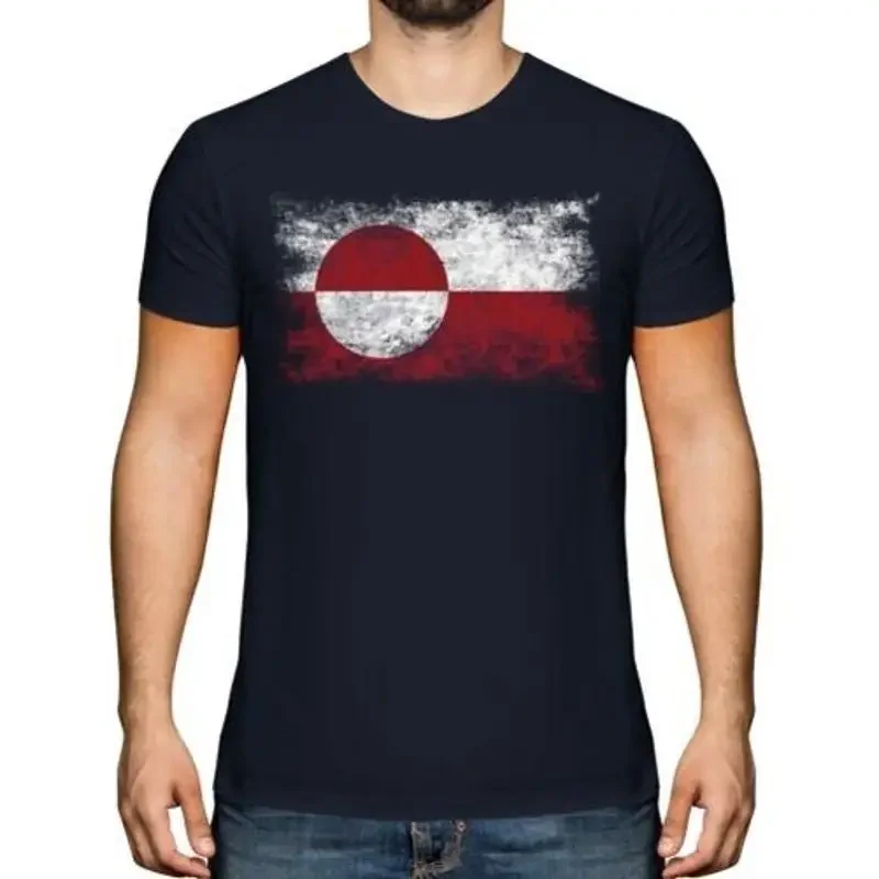Greenland Distraught Flag Men's T-Shirt Kalaallit Nunaat Greenlandic