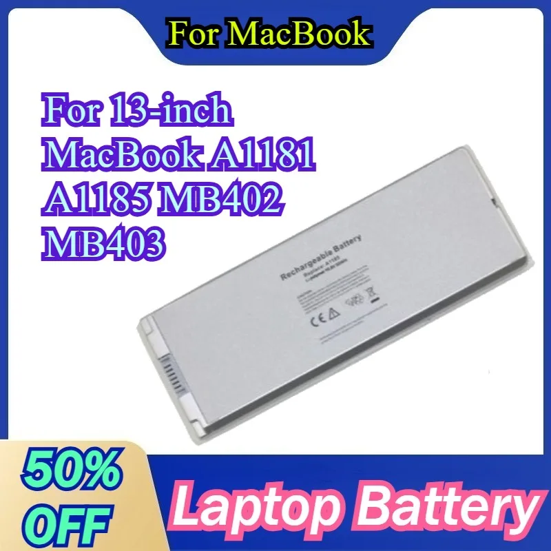 

Laptop Battery Suitable for 13-inch MacBook A1181, A1185, MB402, MB403