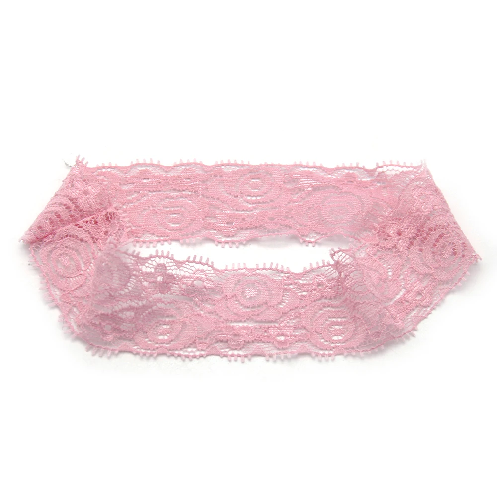 5 Pcs/lot 4cm Elastic Lace Headband Kids Girls Headwear DIY Flower Bows Hairband Hair Accessories Headdress,5Yc19986