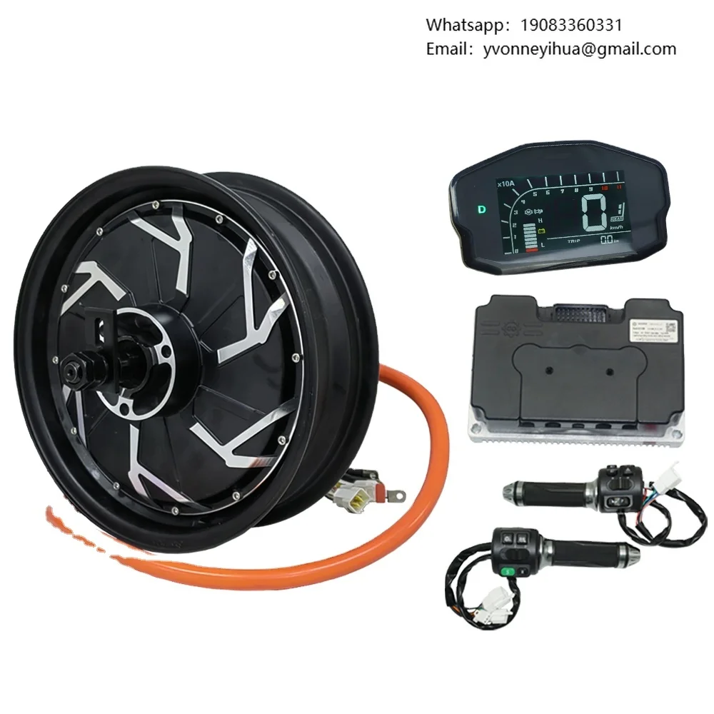 

Двигатель QS 12*3,5 дюйма, 5000 Вт, V4, 100 км/ч, 48 В, мотор-концентратор ND72680, комплект для переоборудования контроллера для электрического мотоцикла, доступный запас