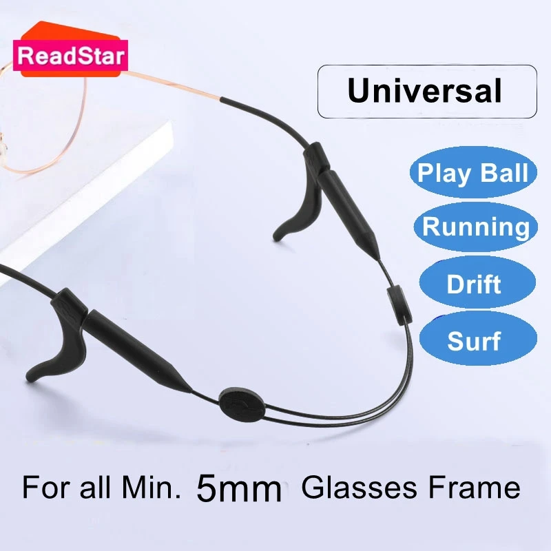 ReadStar Stainless Adult Kids Glasses Binding Rope,Sports,Running,Play Ball,Drift,Surf Glasses Fix Rope Clips