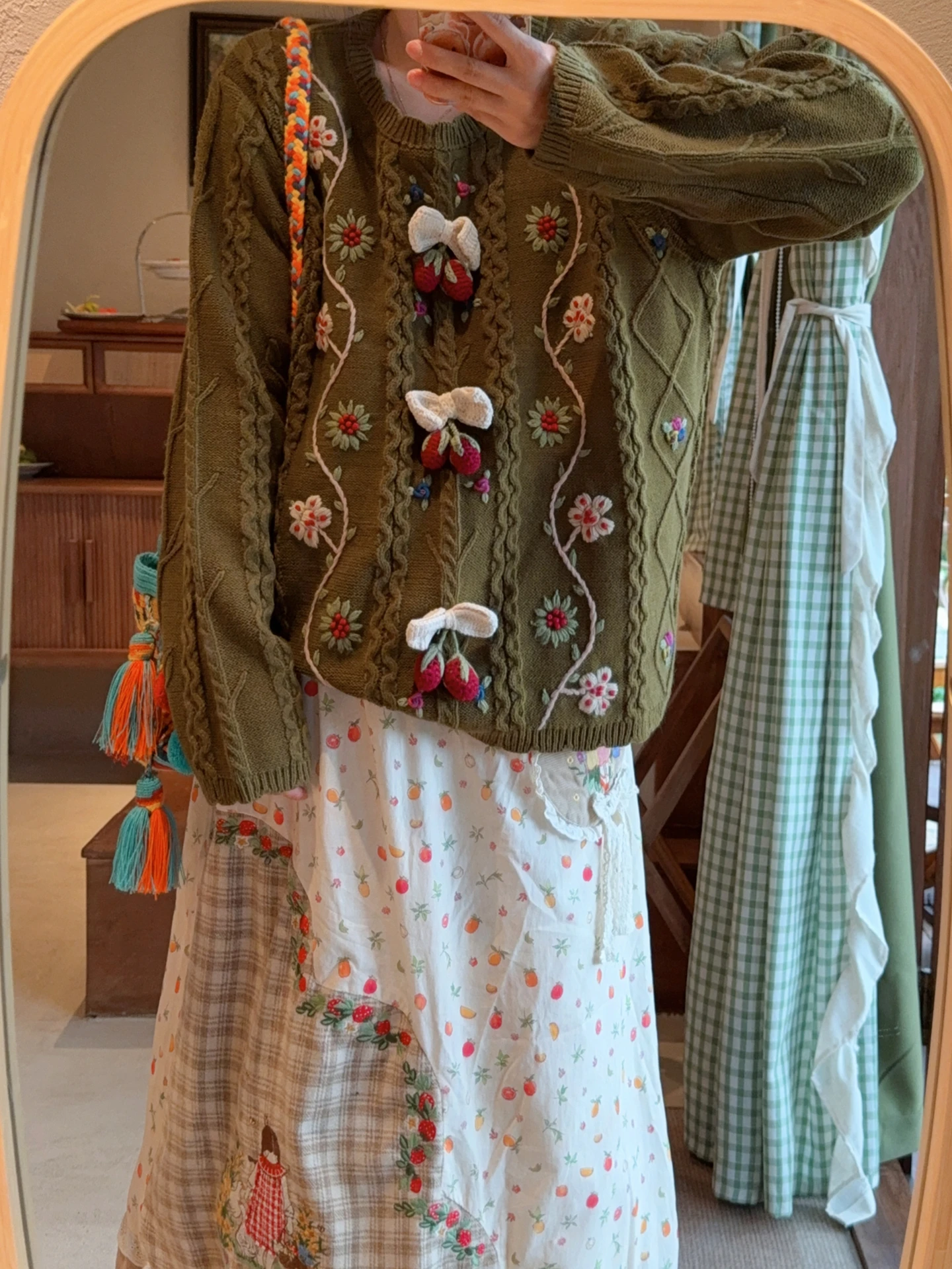 

TIYIHAILEY Knitting Crochet Coat Women Hand Made Wool Cotton Autumn Outerwear Full Sleeve Loose Sweaters Flowers Pullover