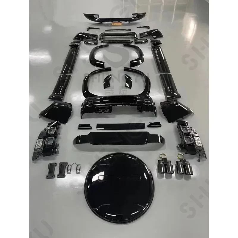 

Высококачественный комплект кузова с решеткой переднего и заднего бампера, крышка запасного колеса для Land Rover Defender 2020 007 B