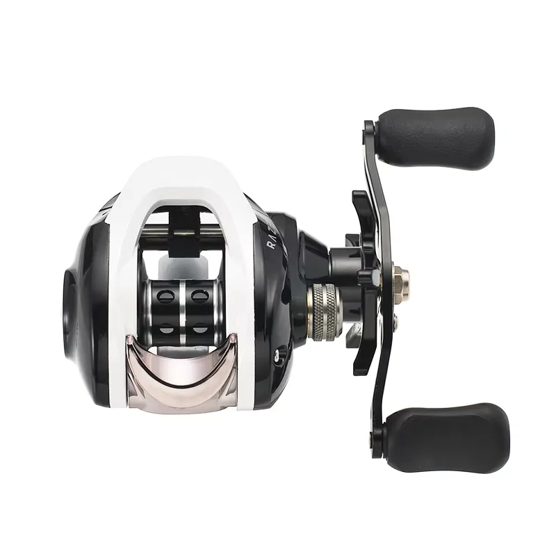 Lizard Magnetic centrifugal double brake baitcasting fishing reel with metal spool and handle 8kg Max drag 7.2:1 speed ratio