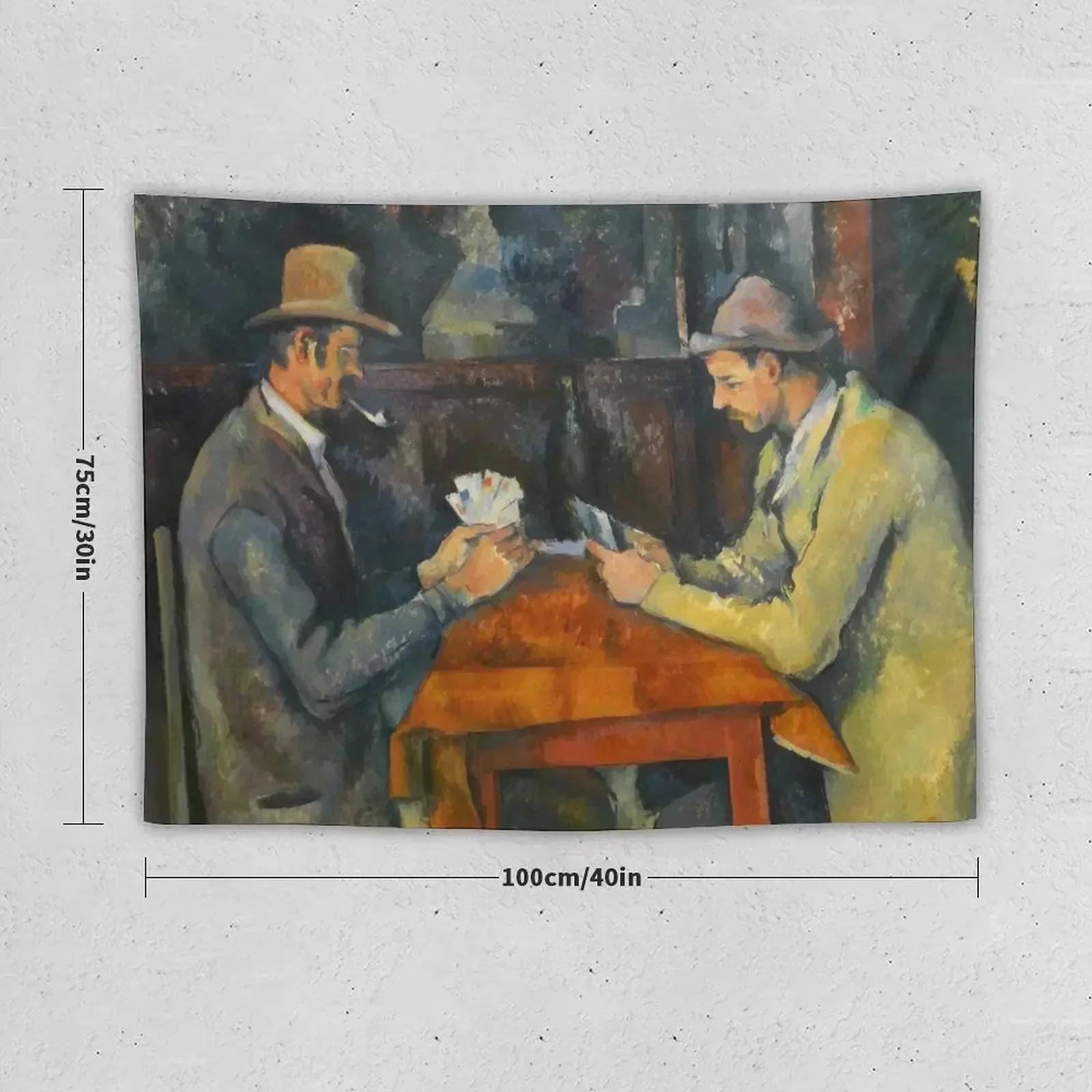 HD The card players, by Paul Cezanne 1892 HIGH DEFINITION Tapestry Aesthetic Room Decor Korean Wall Carpet Tapestry