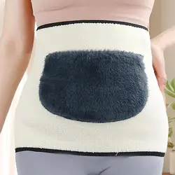 Warm Belly Band Winter Full Fleece Lumbar Support Warmer Belt Imitation Lambskin And Rabbit Wool Warm waist protection