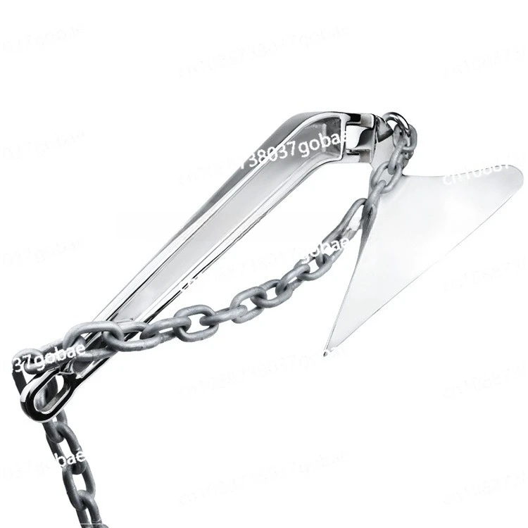 

10kg 316 Stainless Steel Plough Anchor for Boat，22lb Delta Style Boat Anchor Power Marine Accessories Polished