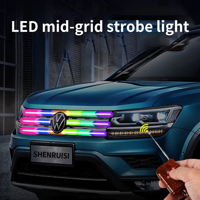 

Украшение автомобиля с сетчатыми потоковыми огнями, сканированием через дыхательные огни, потоковыми огнями, указателями поворота, светодиодной подсветкой для дневного бега.