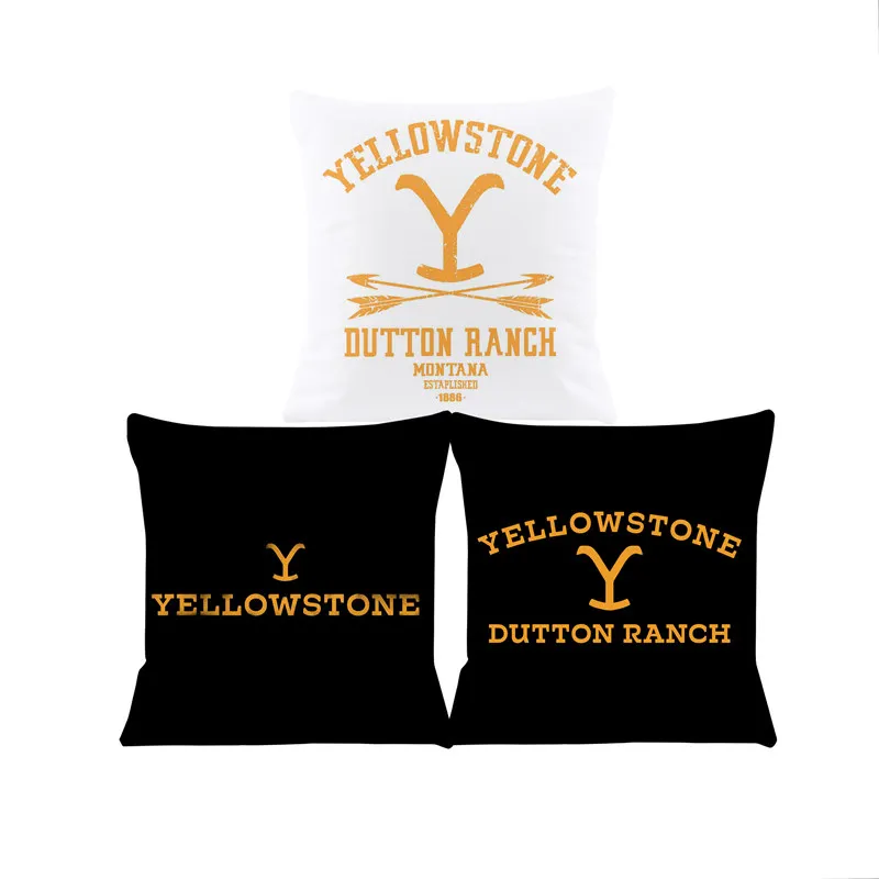 Yellowstone Dutton Ranch Cushion Cover for Sofa Pillow Case Cover Seat Car Throw Pillowcase 45X45cm For Home Decorative SJ-789