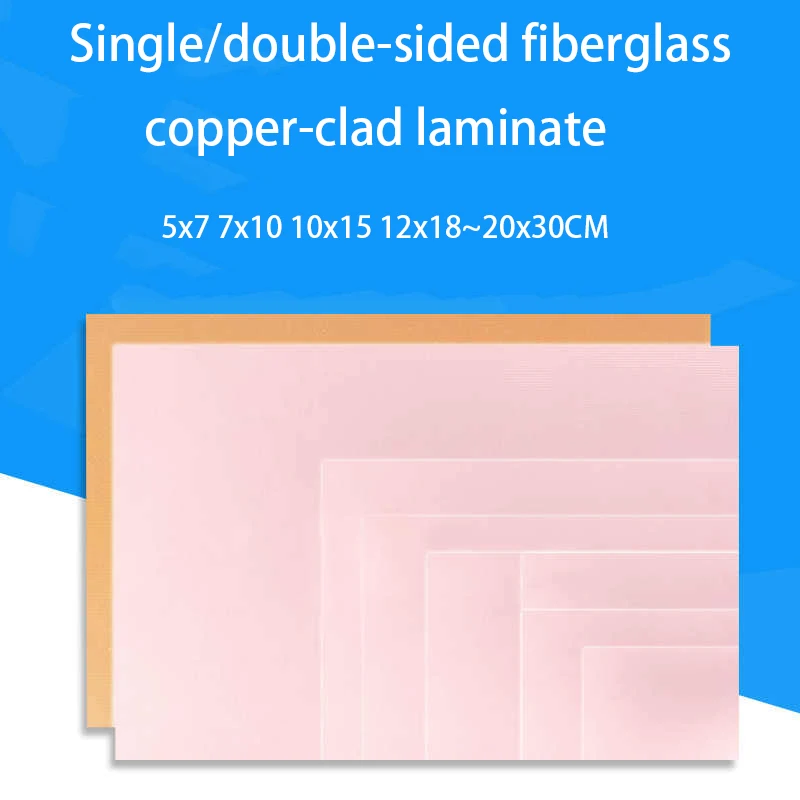 5x7 7x10 10x15 12x18~20x30CM FR4 PCB Single/Double Side Copper Clad Plate Laminate Circuit Fiber Material Universal Board DIY