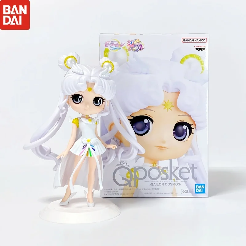 

Оригинальная фигурка Bandai Sailor Moon Q Posket Tsukino Usagi Cosmos Princess Ver, коллекция фигурок из ПВХ, модель, подарок для детей