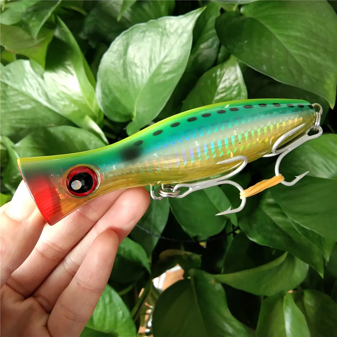 3pcs Big Popper Wobbler Hard Isca Artificial Topwater Fishing Lure 12cm 40g Long Shot Crankbait Fishing Bait Pike Bass Leurre