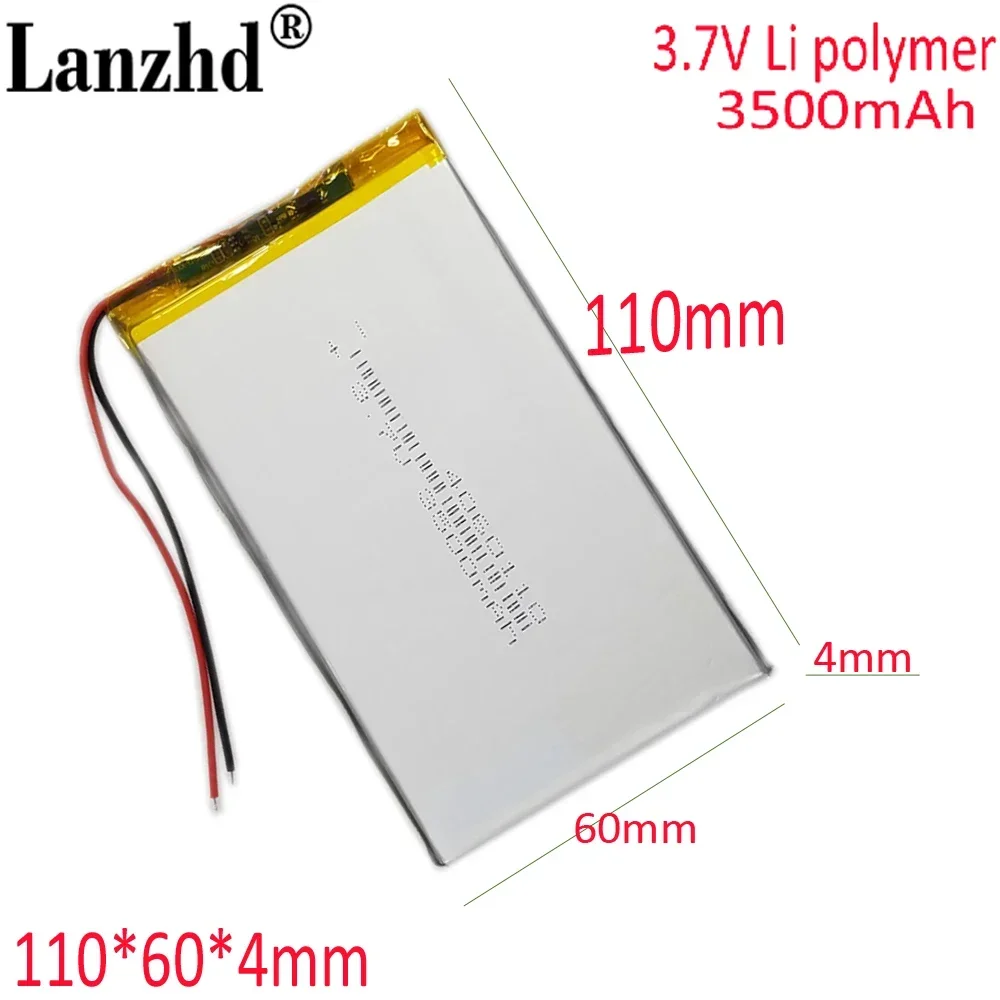 

3.7V Lithium Polymer 4060110 For launch x431 pro Auto Diagnostic Tool 3500mAh Flat panel battery 3858110 4061120 4566111 4660110