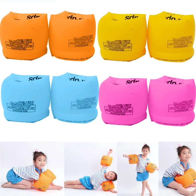 

2PCS/lot Adult / Child Yellow Thicken PVC Swimming Arm Ring Floating Rings Kids Inflatable Swim Life Air Sleeves Inflatables