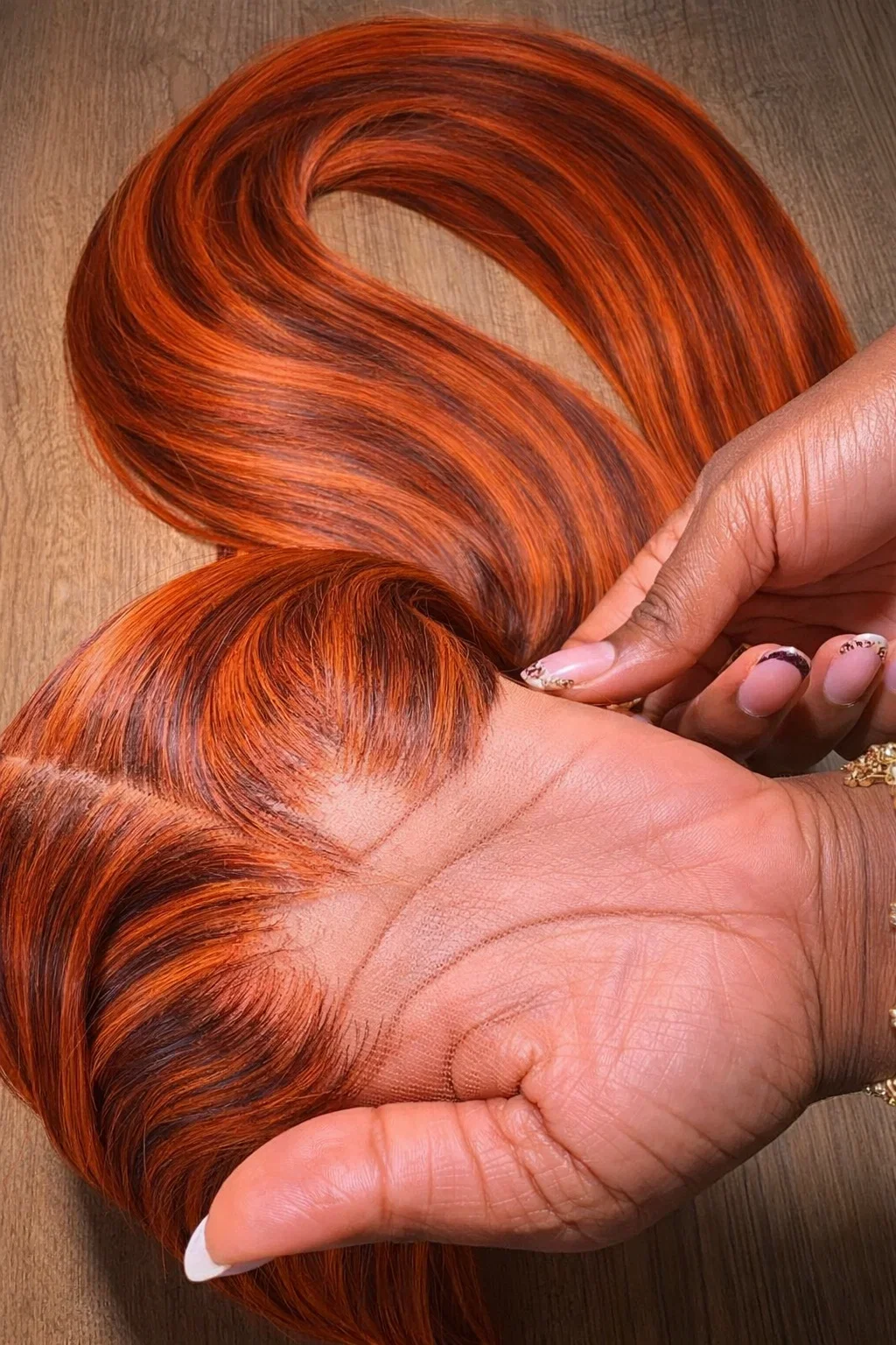 

250% 4/350 Highlight Ombre Bone Straight 13x6 Lace Front 100% Human Hair Wigs Ginger Orange Brown Colored 13x4 Lace Frontal Wig