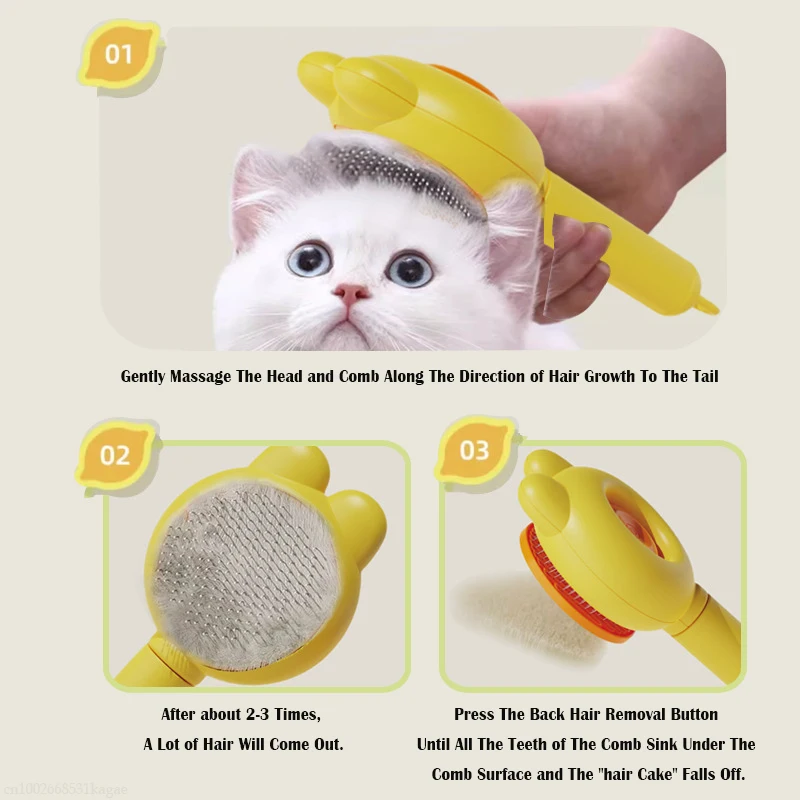 Pet Hair Remover Brush for Dog Cat Comb Pet Floating Hair Removal Body Care Massage Grooming Supplies Puppy Hairstyles Hairbrush