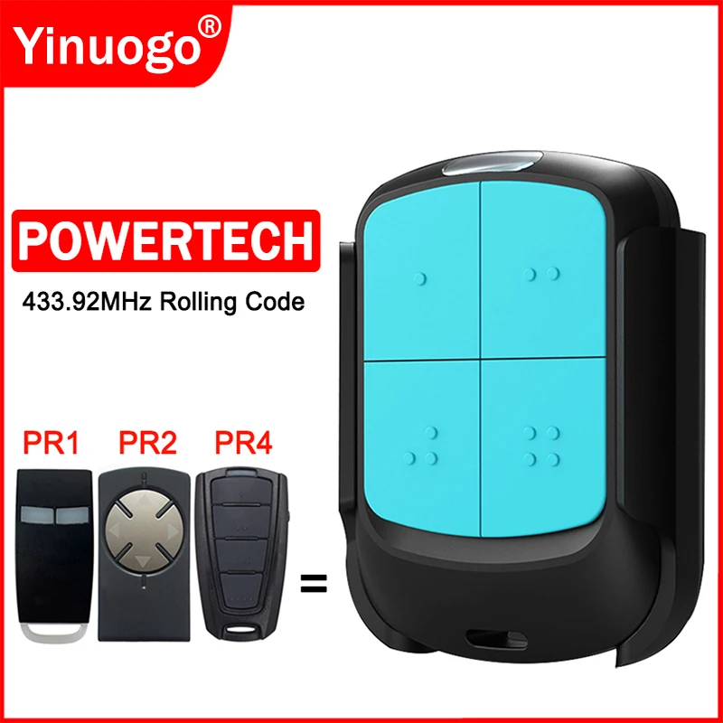 Powertech PR2 PR4 PR1 Garage Door / Gate Remote Control 433.92MHz Rolling Code Hand Transmitter 433MHz 1 / 3 / 5 / 10 / 20PCS