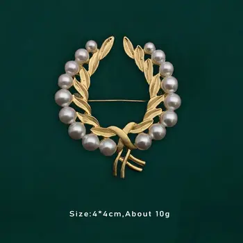 巴洛克風格樹形胸針 復古幾何花朵徽章 優雅甜美月亮胸針 女士珠寶 8 最佳銷售 波西米亞風首飾 - №7