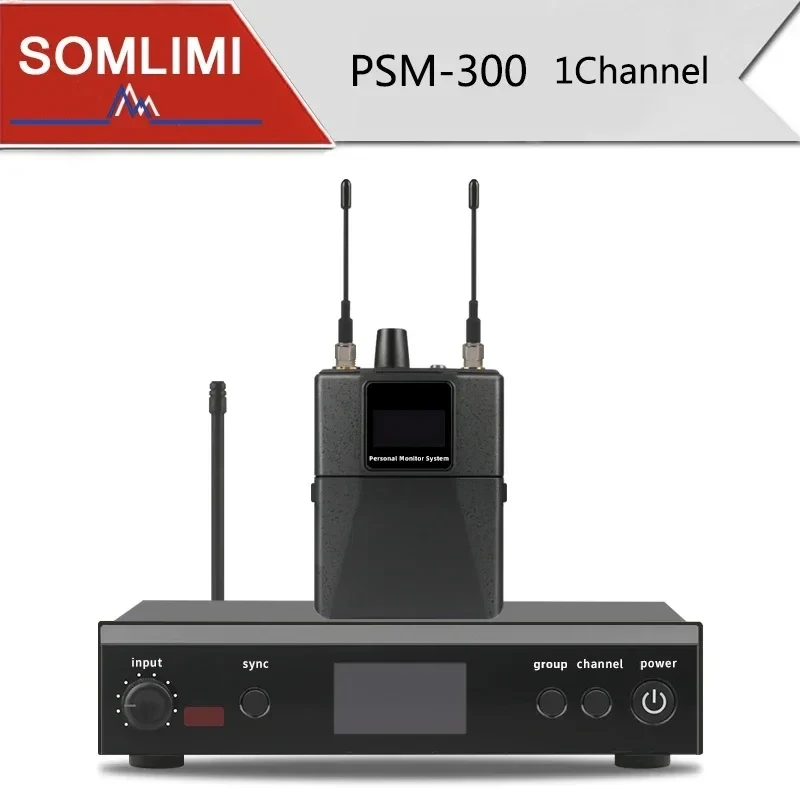 

SOMLIMI In Ear Wireless Monitoring System PSM300 Stereo Professional Monitoring Equipment Stage Performance Band Accompaniment